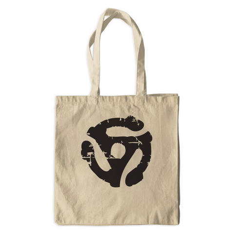 45 Adaptor Canvas Tote Bag for records