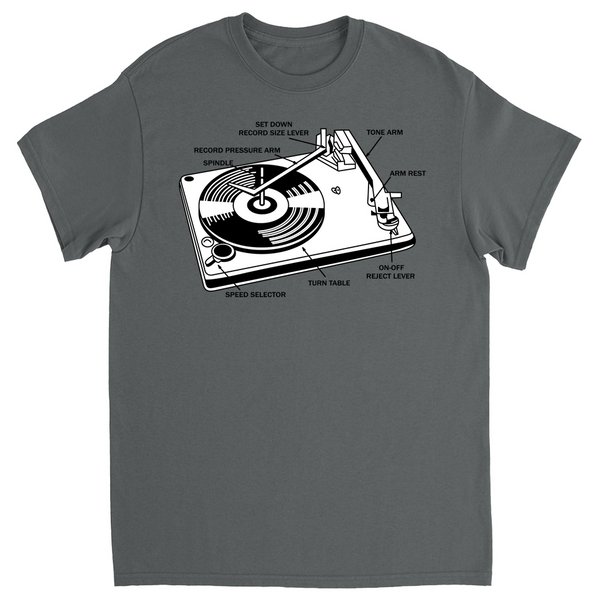 Record Player diagram T-Shirt turntable shirt