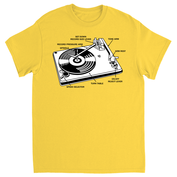 Record Player diagram T-Shirt turntable shirt